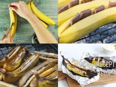 бананы запеченные в духовке с шоколадом
