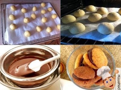 домашнее песочное печенье с шоколадом