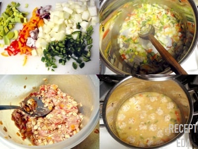 гороховый суп с фрикадельками из индейки