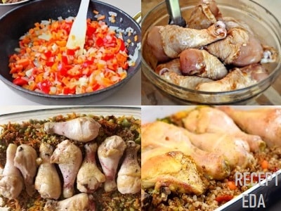 гречка с курицей в духовке с овощами рецепт