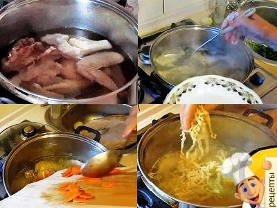 как приготовить домашний куриный суп