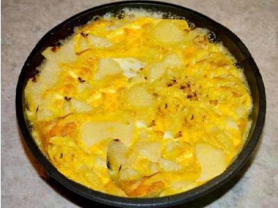 Картофельная запеканка с яйцами, рецепт