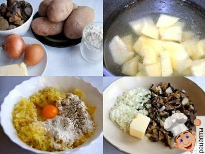 Картофельные котлеты с начинкой. Рецепт с грибами и сыром