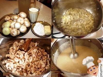 как приготовить грибной крем суп, рецепт