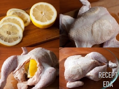 курица с лимоном в духовке целиком рецепт