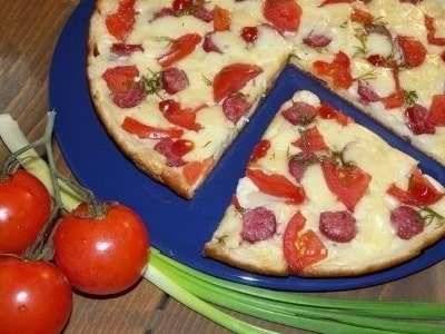 пицца на сковороде ленивая на сметане