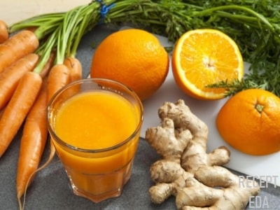 морковный смузи с апельсином и имбирем