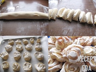 Творожные булочки с белковым кремом - пошаговый рецепт с фото