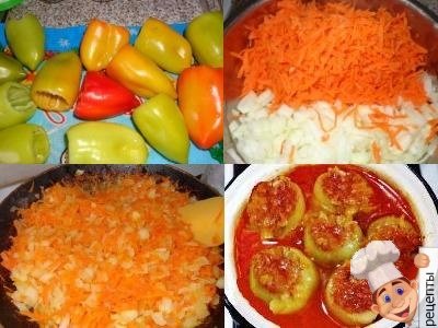 болгарский перец фаршированный морковью
