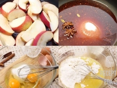 перевернутый пирог с яблоками рецепт