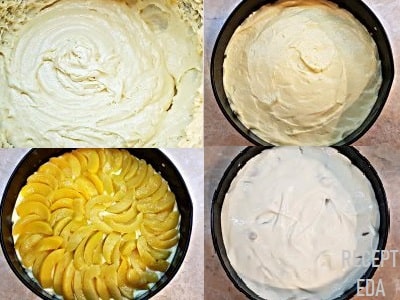 персиковый пирог со сметанной заливкой