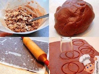 песочное печенье с какао порошком 