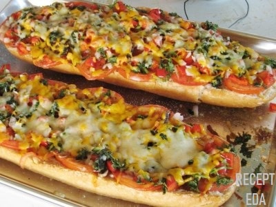 пицца на батоне в духовке