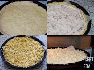 пирог с вишней и творогом из песочного теста с крошкой рецепт в духовке