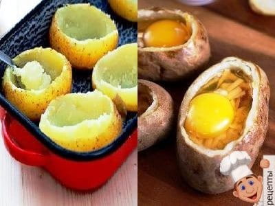 Картошка с яйцом в духовке