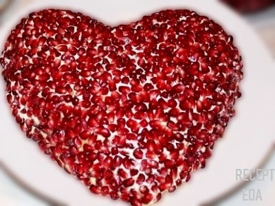 салат гранатовое сердце