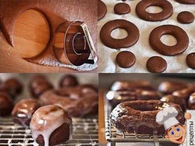 шоколадные пончики рецепт