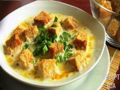 Сырный суп с колбасой, рецепт
