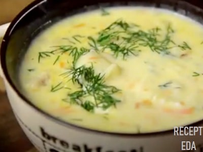 сырный суп с картошкой и вермишелью