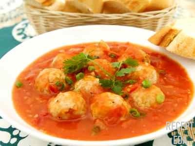 томатный суп с фрикадельками и рисом в мультиварке