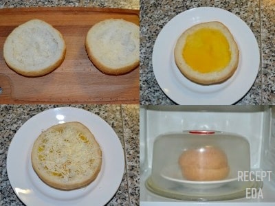 яйцо в булочке в микроволновке